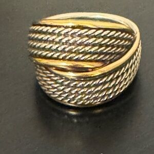 Twisted Gold and Silver Women's Ring